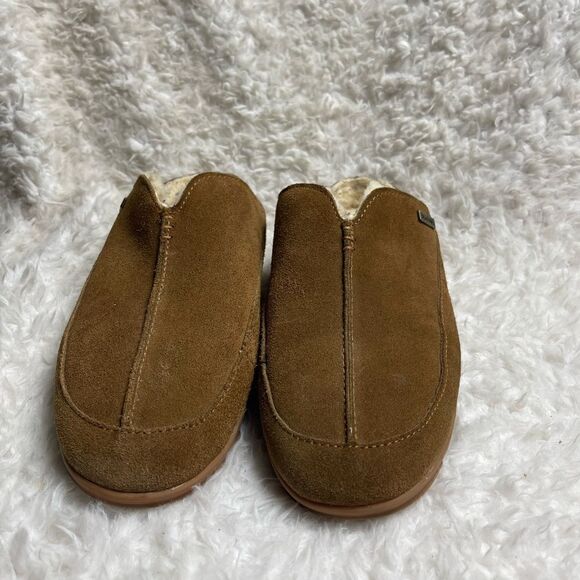 Bear Paw Bruce Men  suede slippers wool blend lining sheepskin footbed SZ10 main image 9